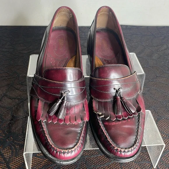 GH Bass Weejuns Clive Penny Loafers Leather Oxblood Mens Size 12 Slip On Shoes Classic Mens Burgundy Wine Larson Penny Loafers GH Bass  main image 4